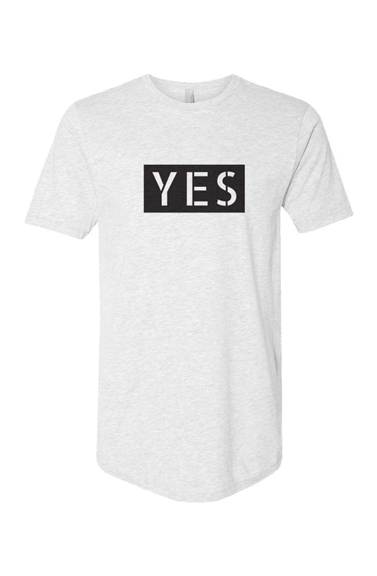 Yes Long Body Short Sleeve Crew [White]