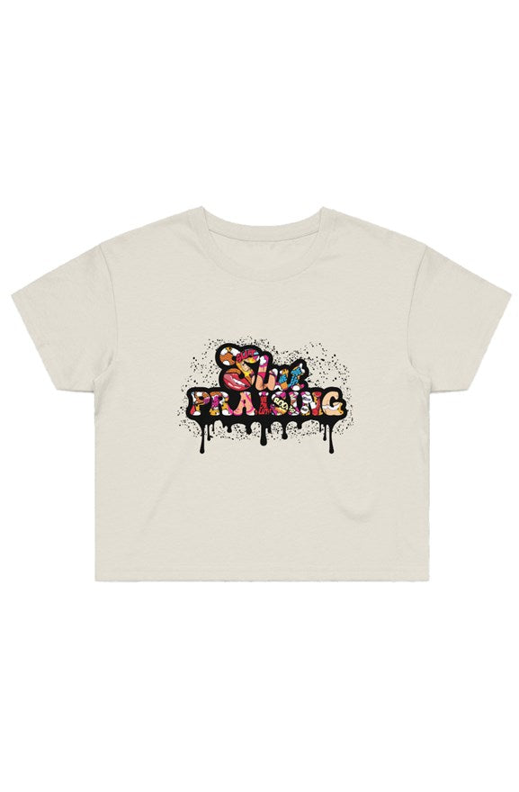 Sl*t Praising Crop Tee [Beige]