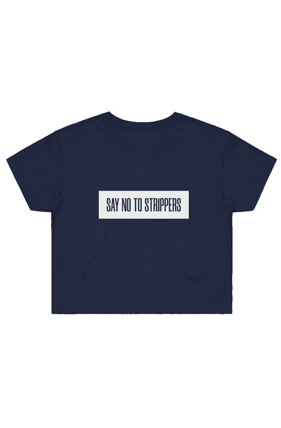 Say No Crop Tee [Navy Blue]