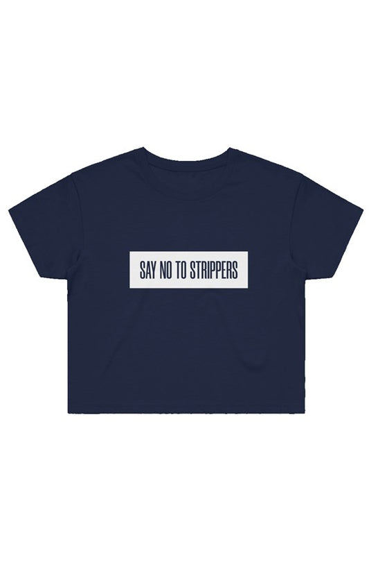 Say No Crop Tee [Navy Blue]