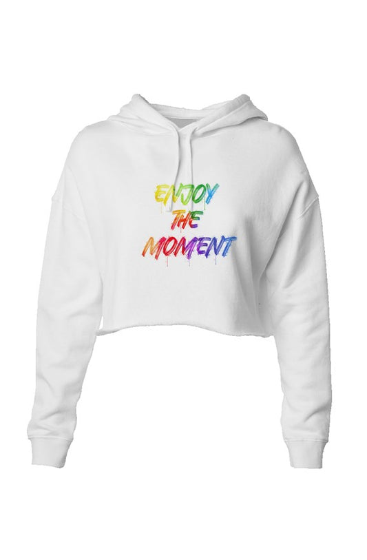 Enjoy The Moment Crop Hoodie